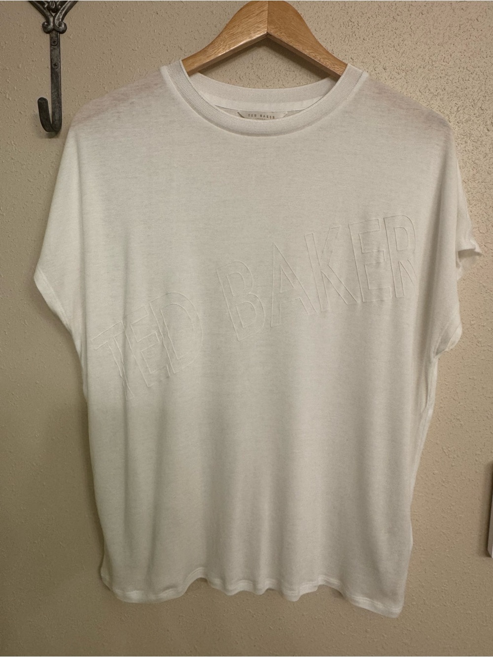 Ted Baker White Subtle Embossed Logo T-Shirt